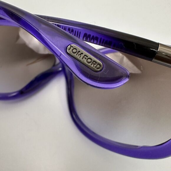 Tom Ford TF9 Whitney Cross Bridge Sunglasses 64mm Purple Oversized Womens Shades